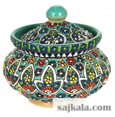 قندان سفالی میناکاری