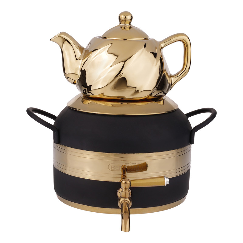 کتری و قوری مشکی طلایی